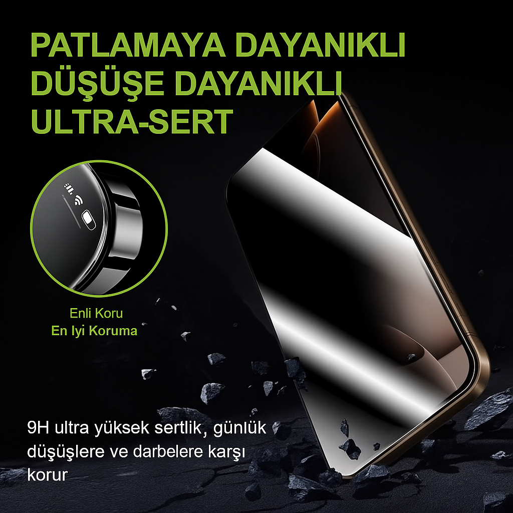 CaseUp Premium Temperli Cam Ekran Koruyucu – iPhone XR / 11 / 12 / 13 / 14 / 15 / 16 / 17 Serileri